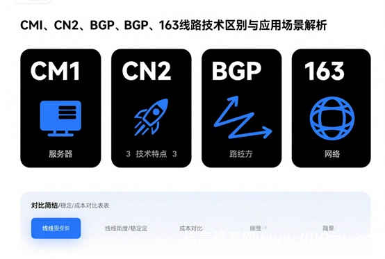 CMI、CN2、BGP、163线路的技术区别与应用场景解析-China·诺言资源网